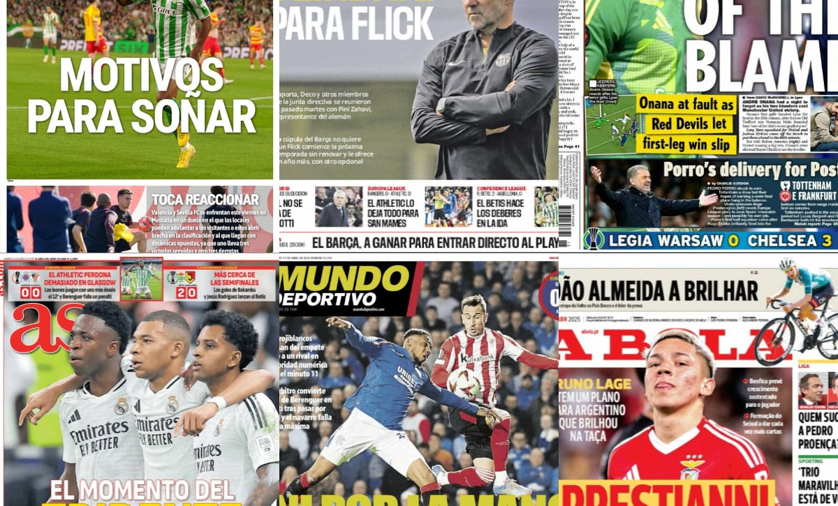 La remontada del Real Madrid, la victoria del Betis en Europa, Athletic... así vienen las portadas de hoy 11 de abril de 2025
