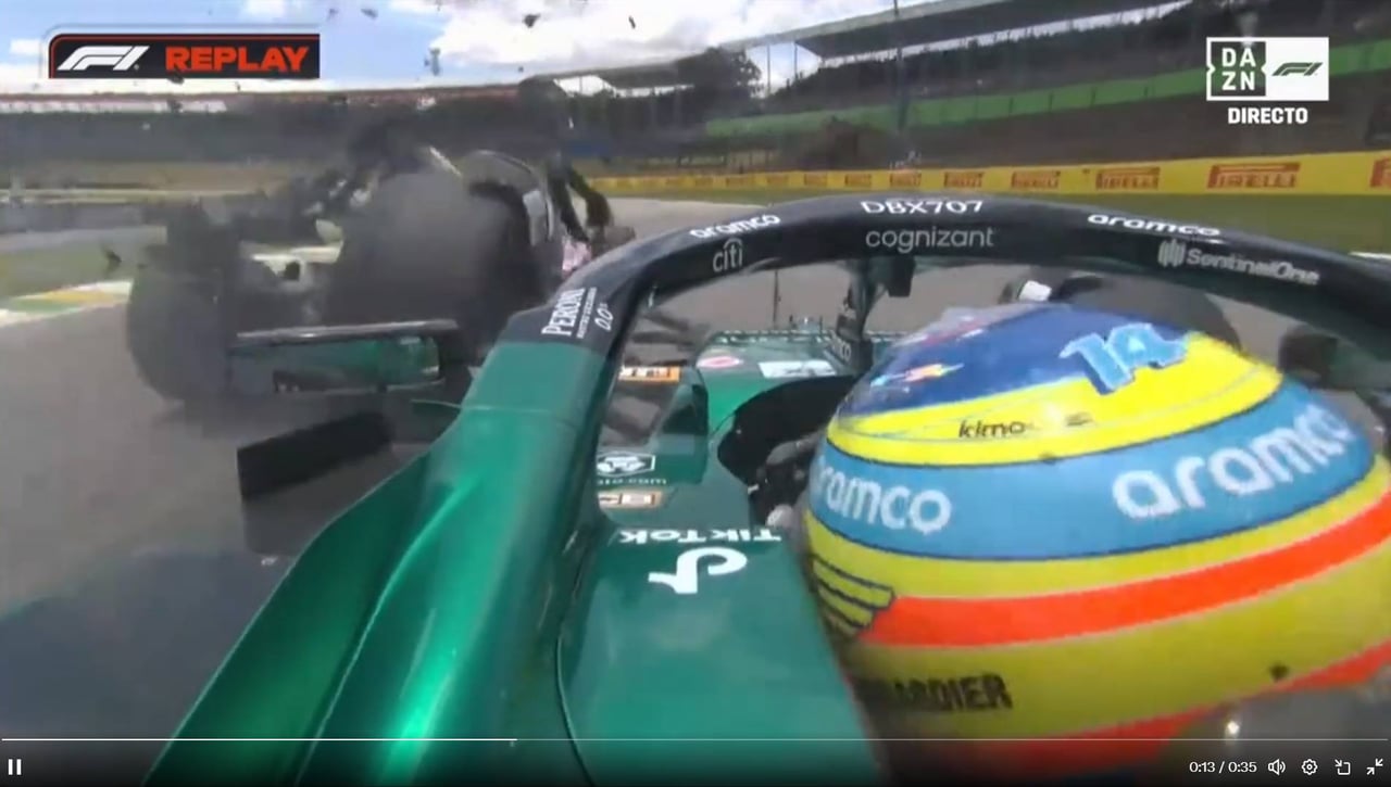 Ocon deja K.O. a Fernando Alonso en Brasil y luego le insulta