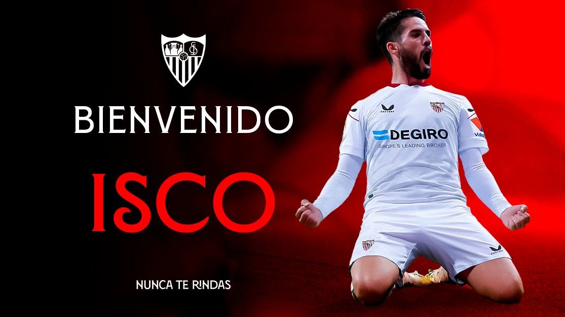 Oficial: Isco firma con el Sevilla hasta, mínimo, 2024 y será presentado ante su afición el miércoles