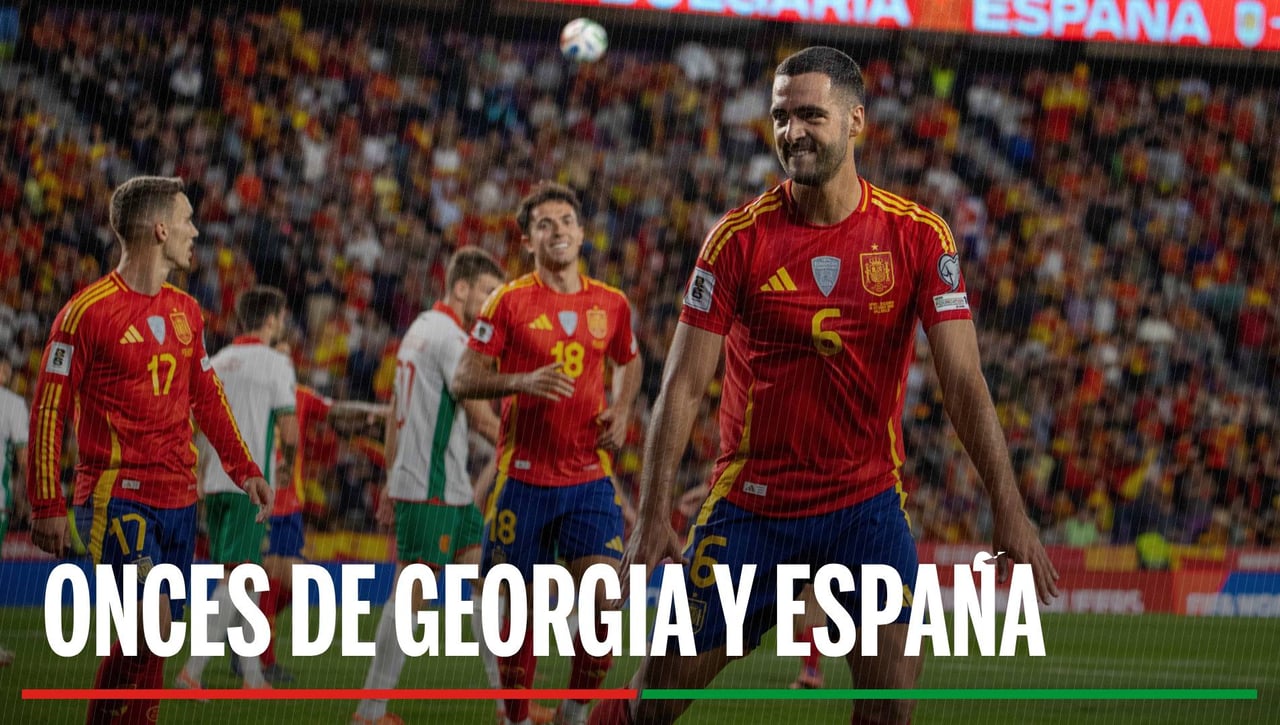 Alineaciones confirmadas del Georgia-España: Onces de Georgia y España para la clasificación del Mundial 2026