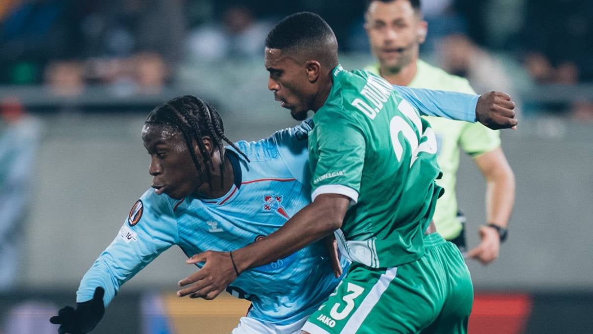 Ludogorets 3-2 Celta de Vigo: La llamada celeste a la épica llega demasiado tarde