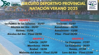 Todo preparado en Alcolea del Río para la segunda jornada del Circuito Provincial de Natación de Verano 