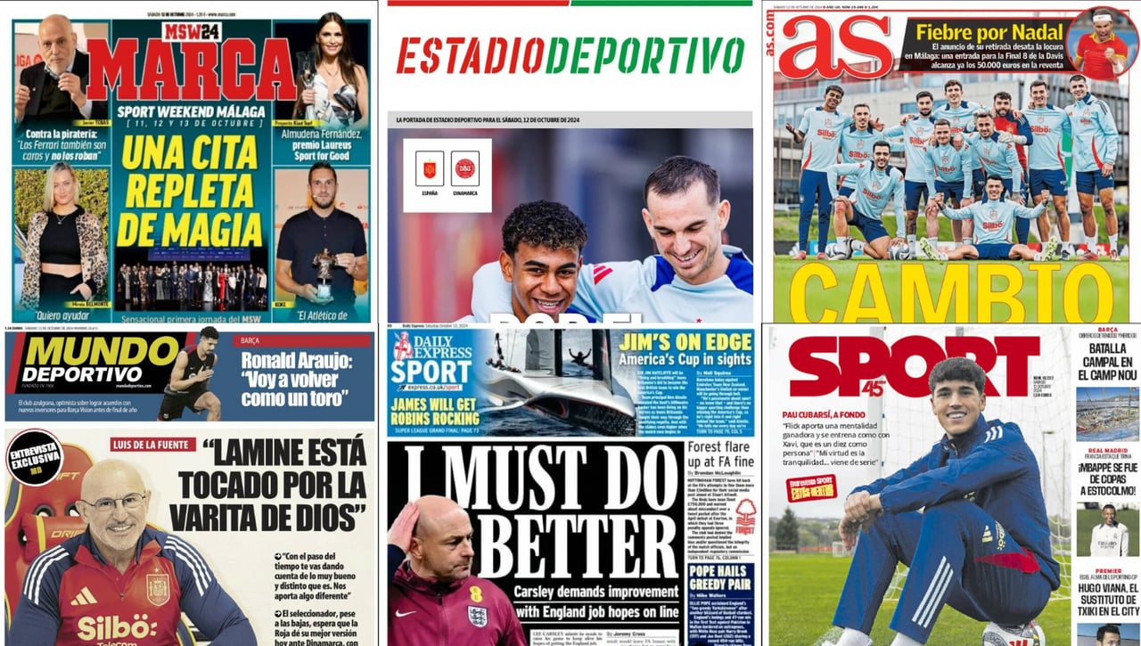 La Selección española, Luis de la Fuente, Cubarsí... así vienen las portadas hoy