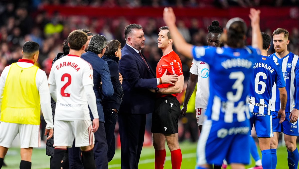 La transcripción completa en el lío del técnico del Sevilla, Matías Almeyda, con el árbitro Iosu Galech: "Sos un pendejo"