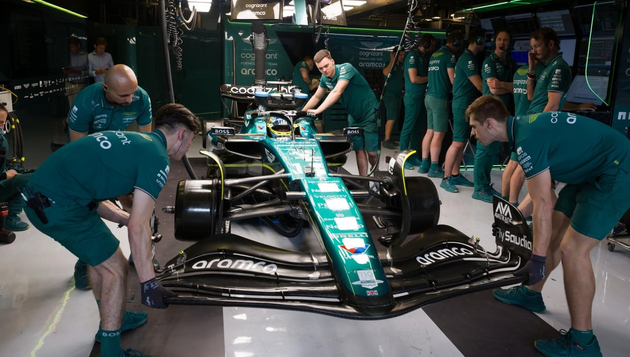 Primera mejora en el Aston Martin de Fernando Alonso para 2024