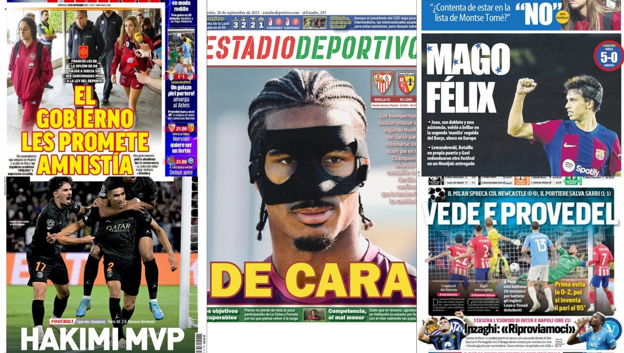 'De cara', 'Mago Félix', 'Amnistía' en la concentración de España... Así vienen las portadas