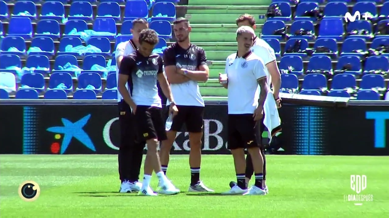 Luis Milla intentó 'ayudar' a Xavi con el estado del césped antes del Getafe-Barcelona