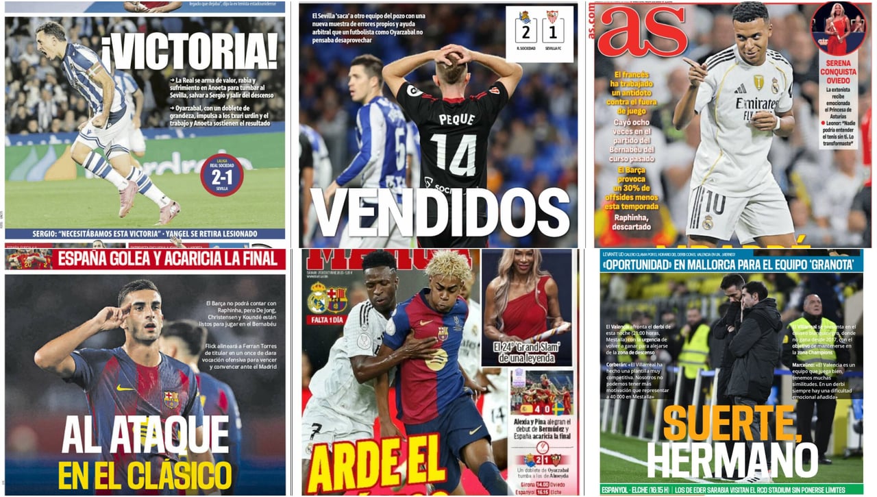 El incendio de Lamine Yamal, el órdago de Laporta, los regalos del Sevilla... Así vienen las portadas