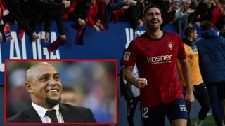 La reacción de Roberto Carlos tras el golazo de Areso en el Osasuna - Getafe 