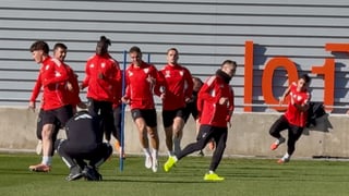 Sow y Marcao protagonizan el entreno previo a Almendralejo
