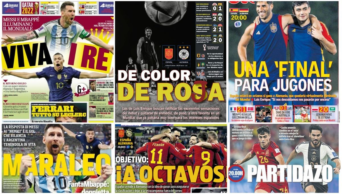 'MaraLeo', Mbappé, un 'Color de Roja', la defensa del Sevilla, la portería del Betis... las portadas del domingo