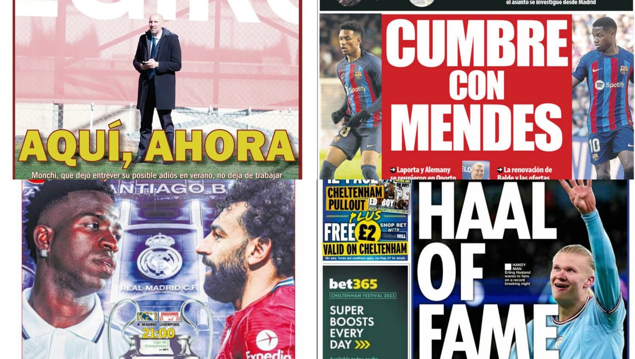 Betis y Sevilla miran al mercado, Haaland hace historia, el plan de Laporta con Mendes... Así vienen las portadas