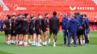 Puesta a punto sobre el césped del Ramón Sánchez-Pizjuán