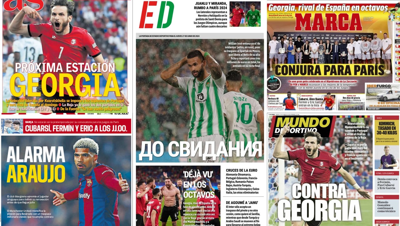 'Adiós, Willian José, 'Alarma Araujo', 'Próxima parada: Georgia'... Así vienen las portadas