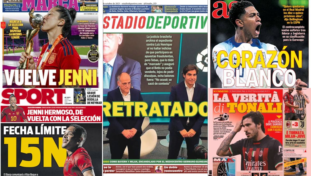 Jenni Hermoso vuelve a copar todas las portadas de la prensa española