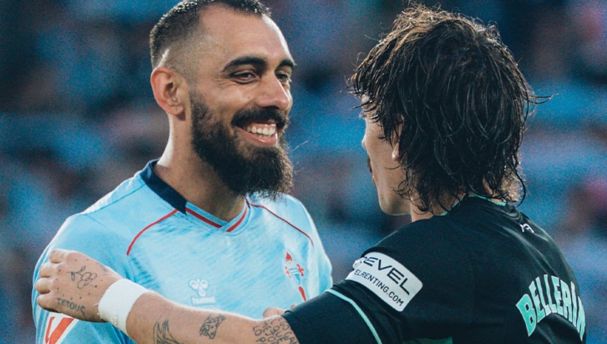 El abrazo del Panda: "un partido muy especial" para Borja Iglesias