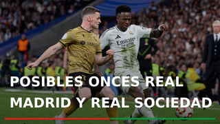 Alineaciones Real Madrid- Real Sociedad: Alineación confirmada de Madrid y Real Sociedad en el partido de la jornada 24 de LaLiga