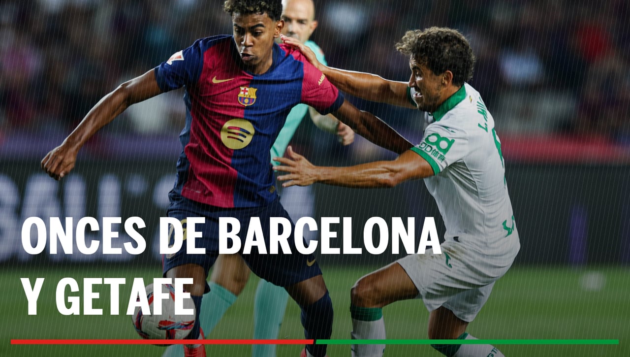 Alineaciones Getafe - Barcelona en el partido de hoy de LaLiga EA Sports