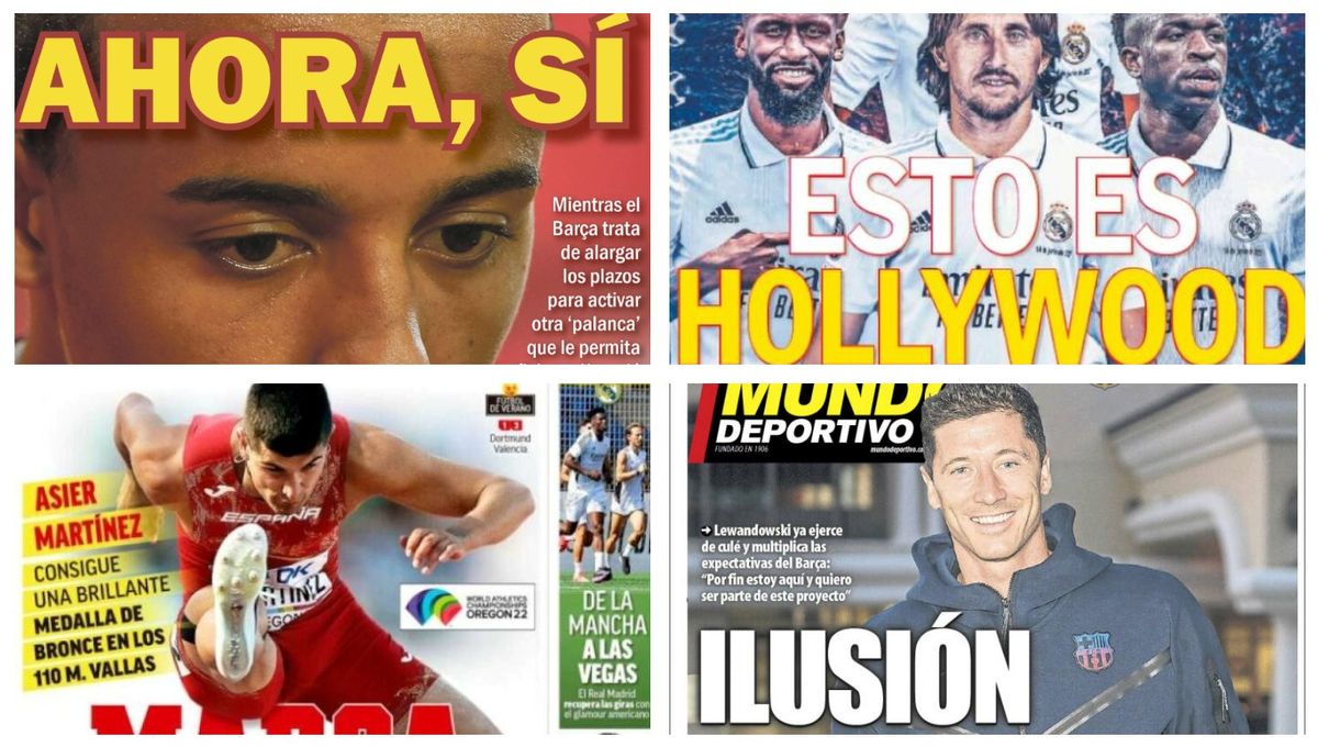 Koundé, Álex Moreno, Lewandowski, Asier... así llegan las portadas de este 19 de julio de 2022