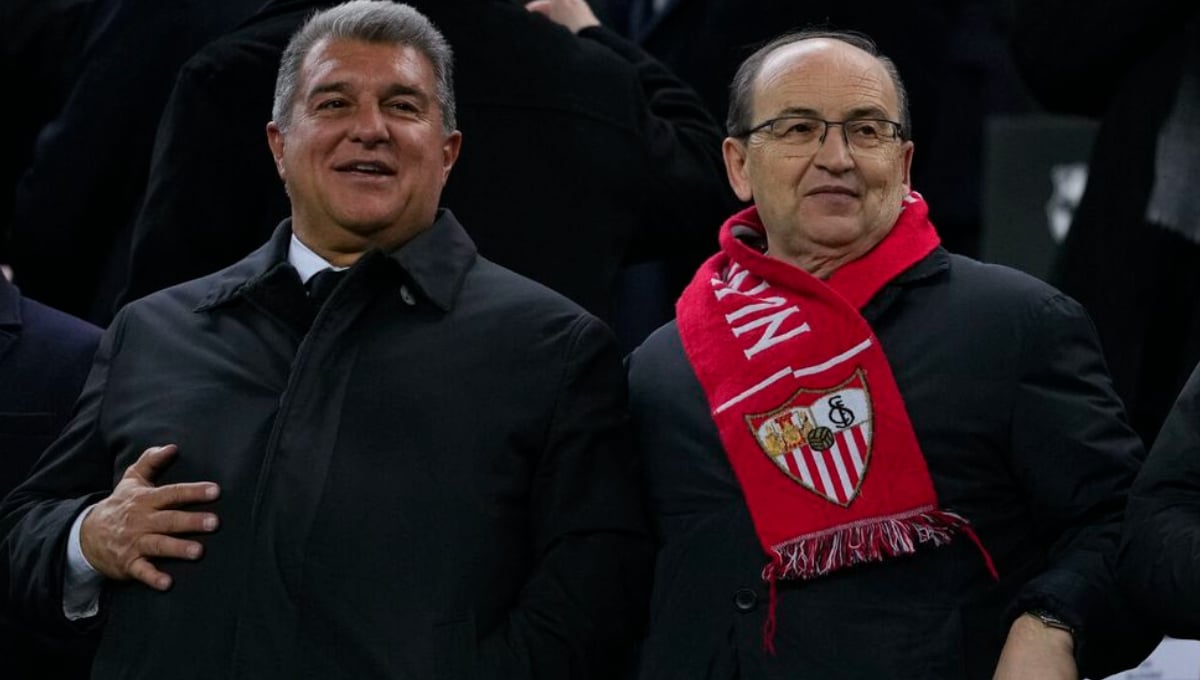 La llamada de Tebas a Castro y la "indignación" de Laporta en el Barcelona - Sevilla