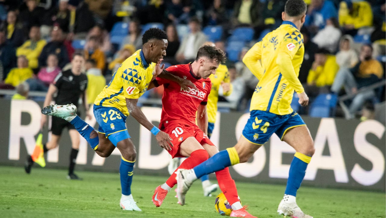 Las Palmas 1-1 Osasuna: Vicente Moreno sigue sin ganar