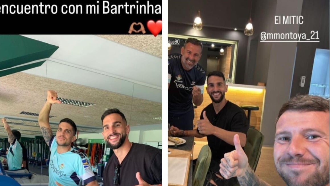 Inesperada visita en el entrenamiento del Betis