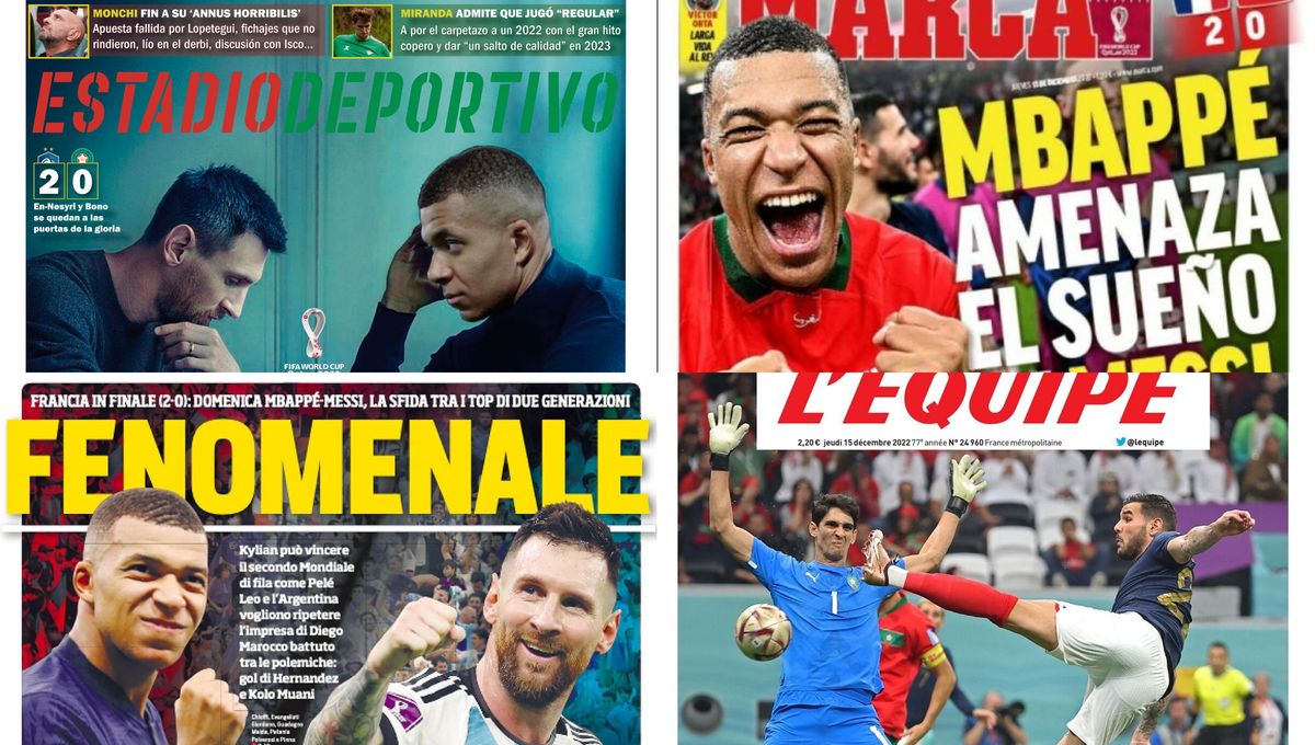El duelo por el trono mundial entre Mbappé y Messi acapara las portadas de hoy