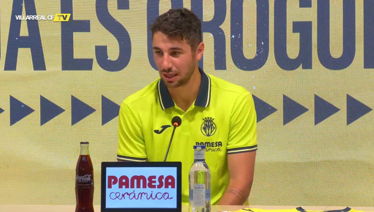 Santi Comesaña se acuerda del Rayo en su presentación con el Villarreal