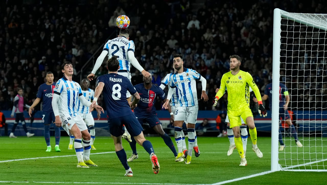 Real Sociedad - PSG: Alineación de Real Sociedad y PSG en el partido de hoy de la Champions League