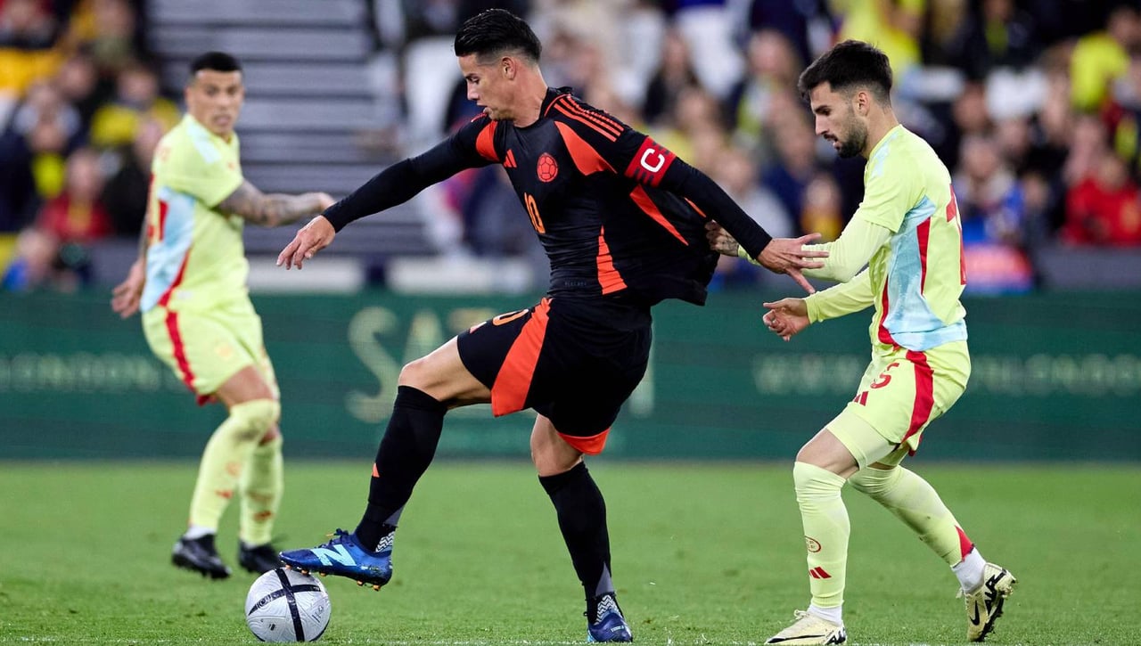 España 0-1 Colombia: James Rodríguez y Luis Díaz detienen la racha de España
