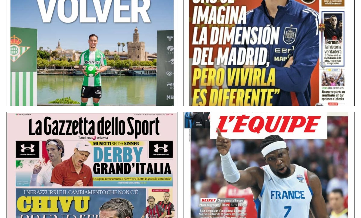 Antony pone patas arriba el Betis, dudas en el Sevilla, España se mete en un lío, Carlos Alcaraz va como un tiro...así vienen las portadas