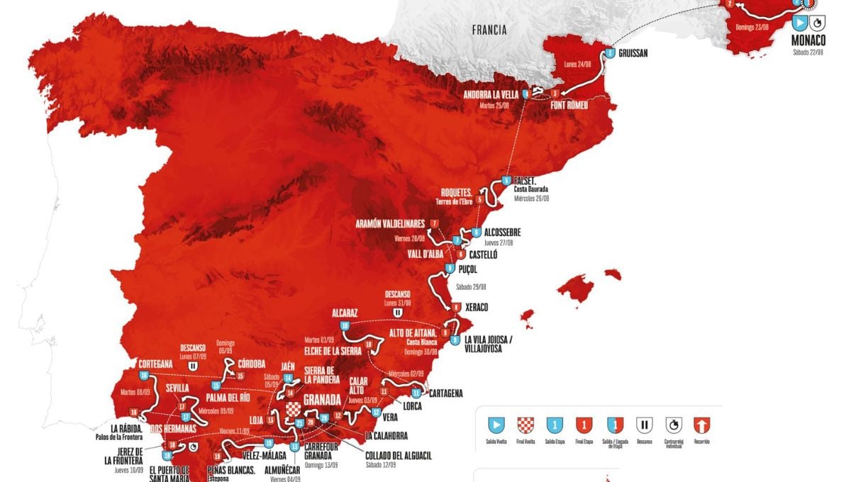 Así es el recorrido oficial de la Vuelta a España 2026