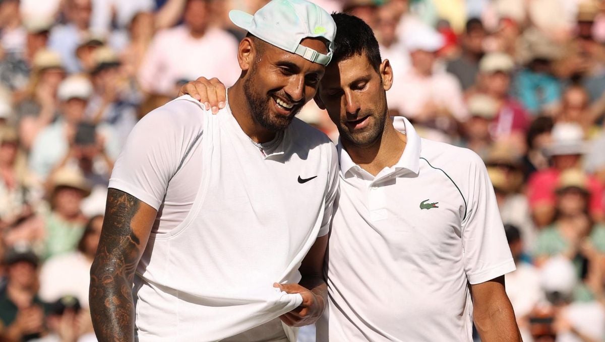 Kyrgios 'calienta' Wimbledon y reta a Djokovic