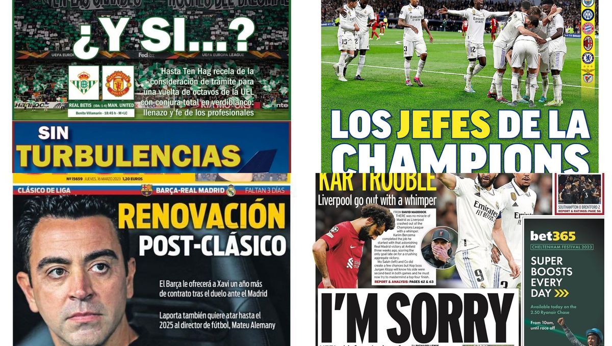 Betis y Sevilla buscan el pase a cuartos en Europa, las dudas de Benzema y la renovación de Xavi...