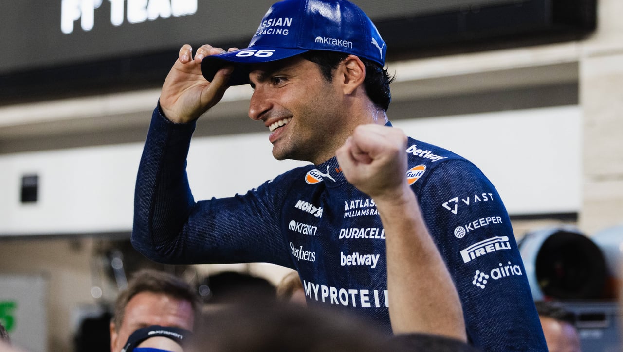 El podio de Sainz completa un doblete histórico para Williams que no lograban desde hace una década