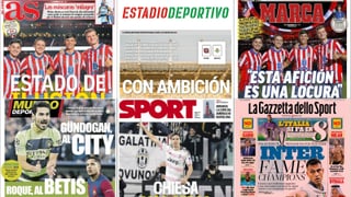 Los nuevos fichajes del Atlético, el último refuerzo del Betis y el caso Sinner... así vienen las portadas