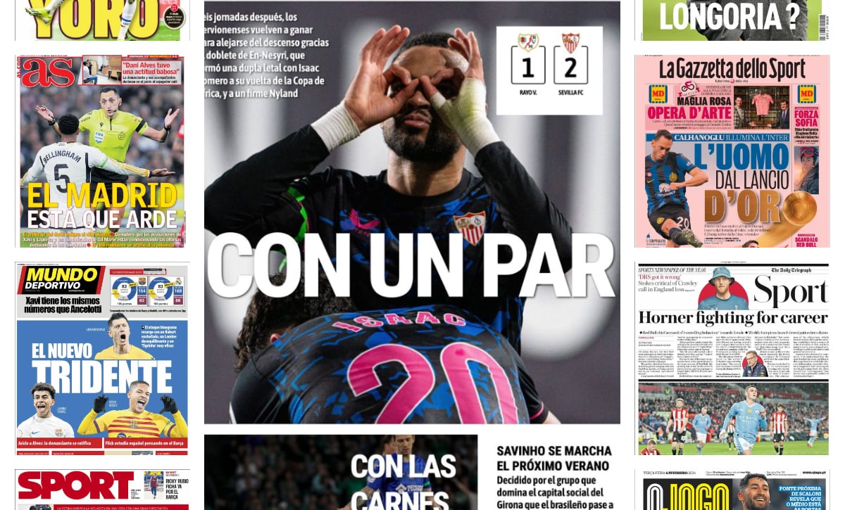 La victoria del Sevilla FC, Dani Alves, Yoro, Lamine Yamal… portadas del martes 6 de febrero