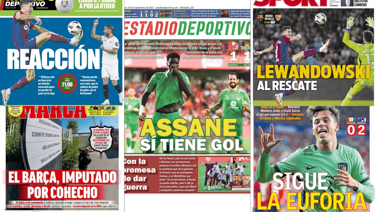 Assane sí tiene gol, Lewandowski se apunta ante el Sevilla en un Barça más acorralado por la justicia