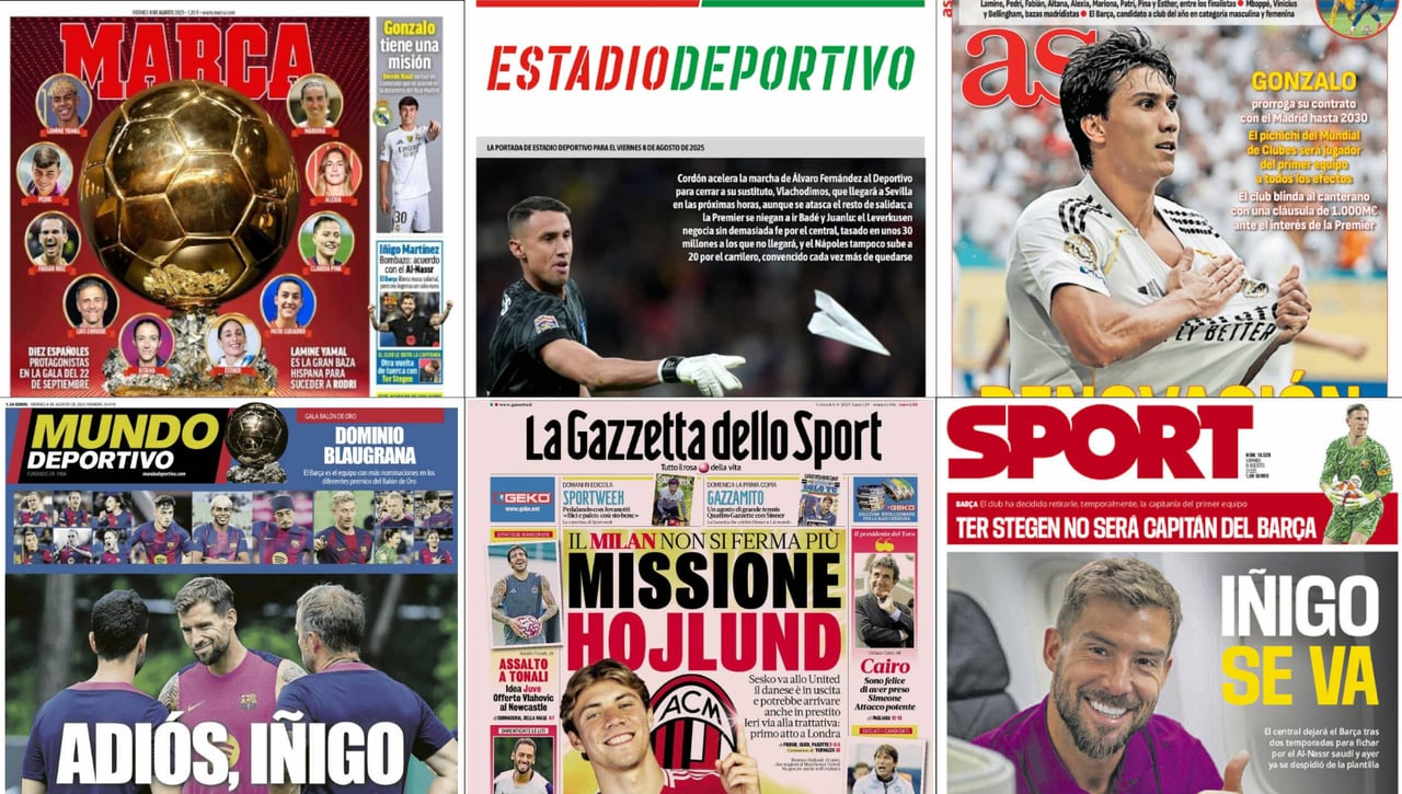 El Balón de Oro, Íñigo Martínez, Dani Ceballos y las salidas en el Sevilla, así vienen las portadas hoy