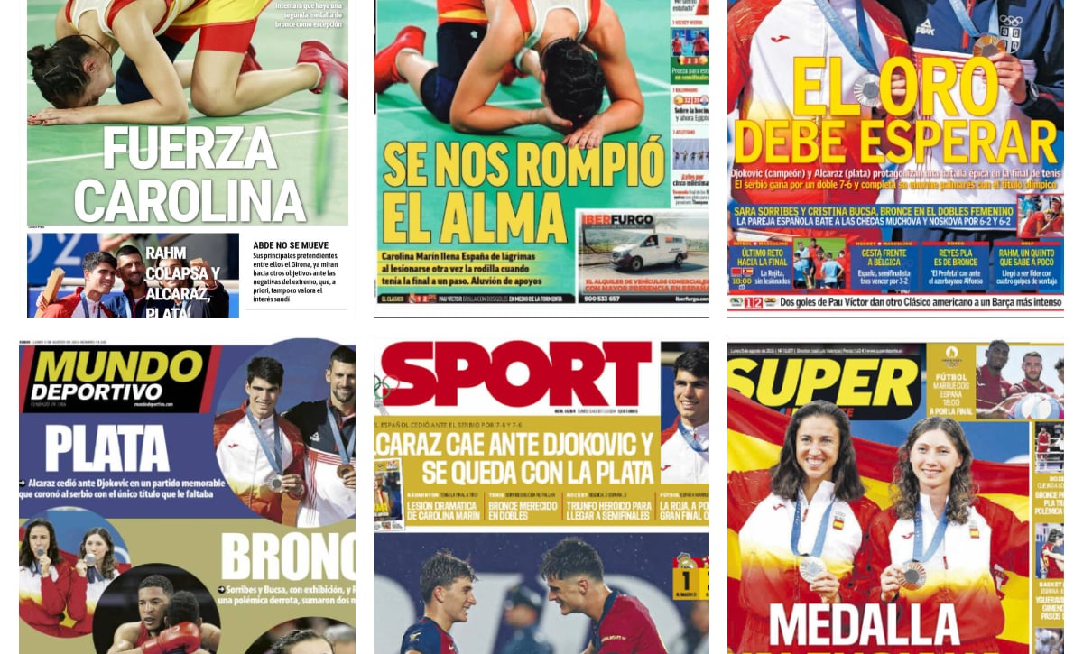Carolina Marín, Carlos Alcaraz, Sorribes y Bucsa: así vienen las portadas