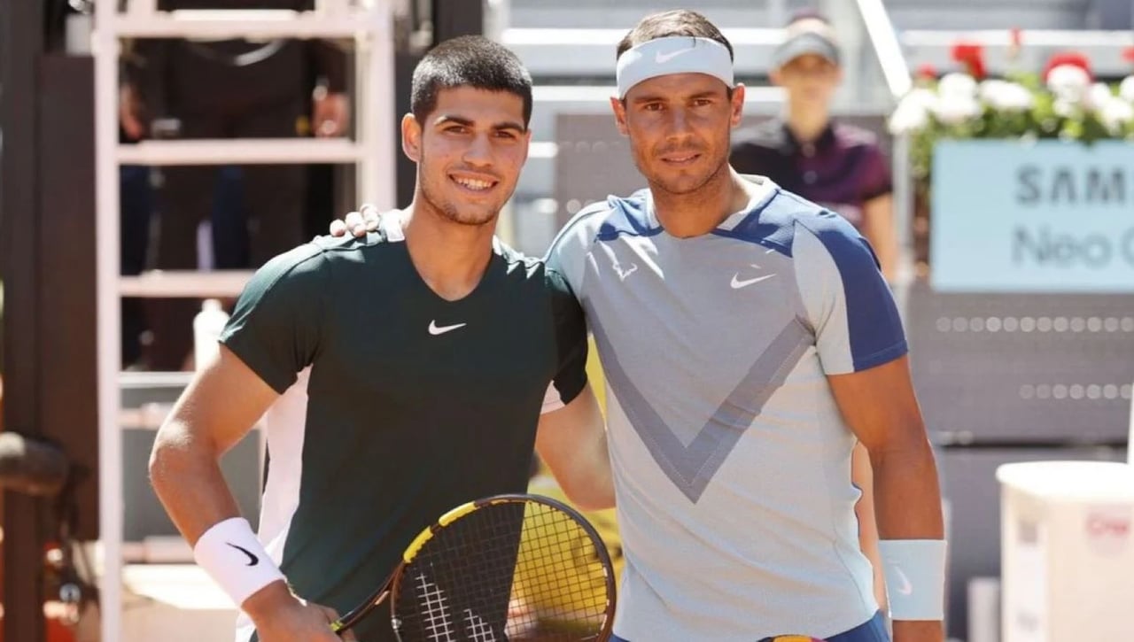 Carlos Alcaraz y Rafa Nadal, un mismo objetivo