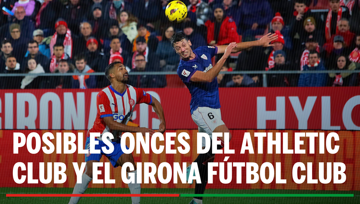Alineaciones Athletic - Girona: alineación probable de Athletic y Girona en la jornada 25 de LaLiga