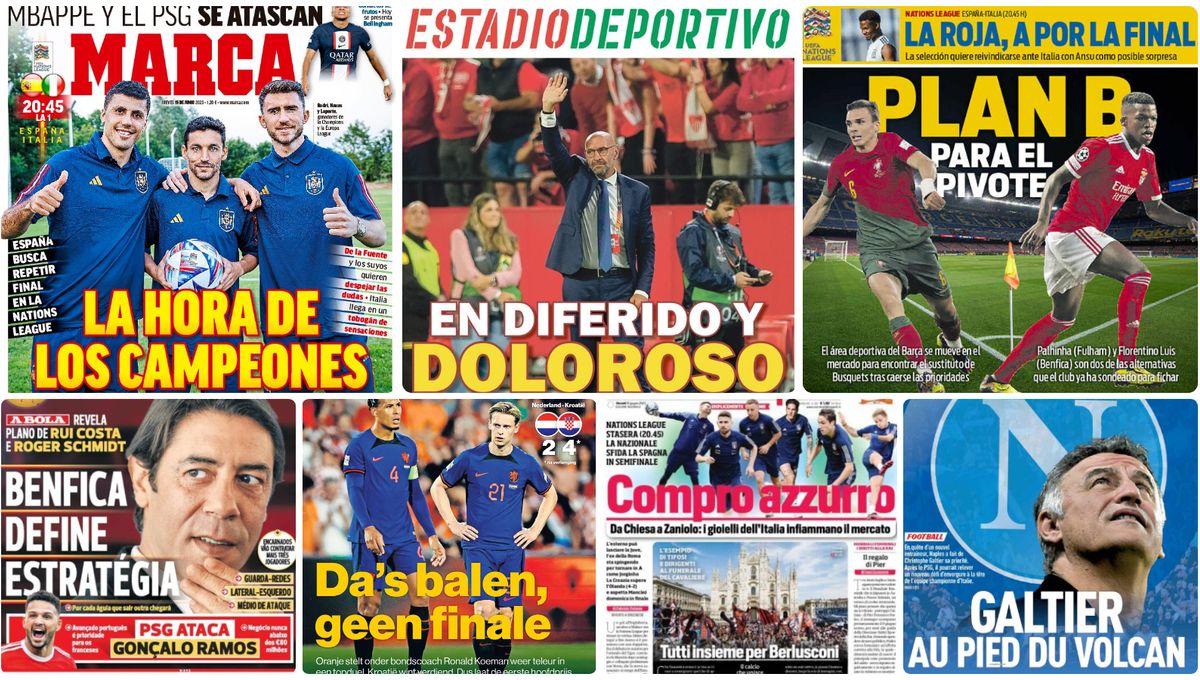 Adiós a Monchi y Carvalho, Navas quiere más plata, 'Plan B' para el pivote... las portadas del jueves 15 de junio