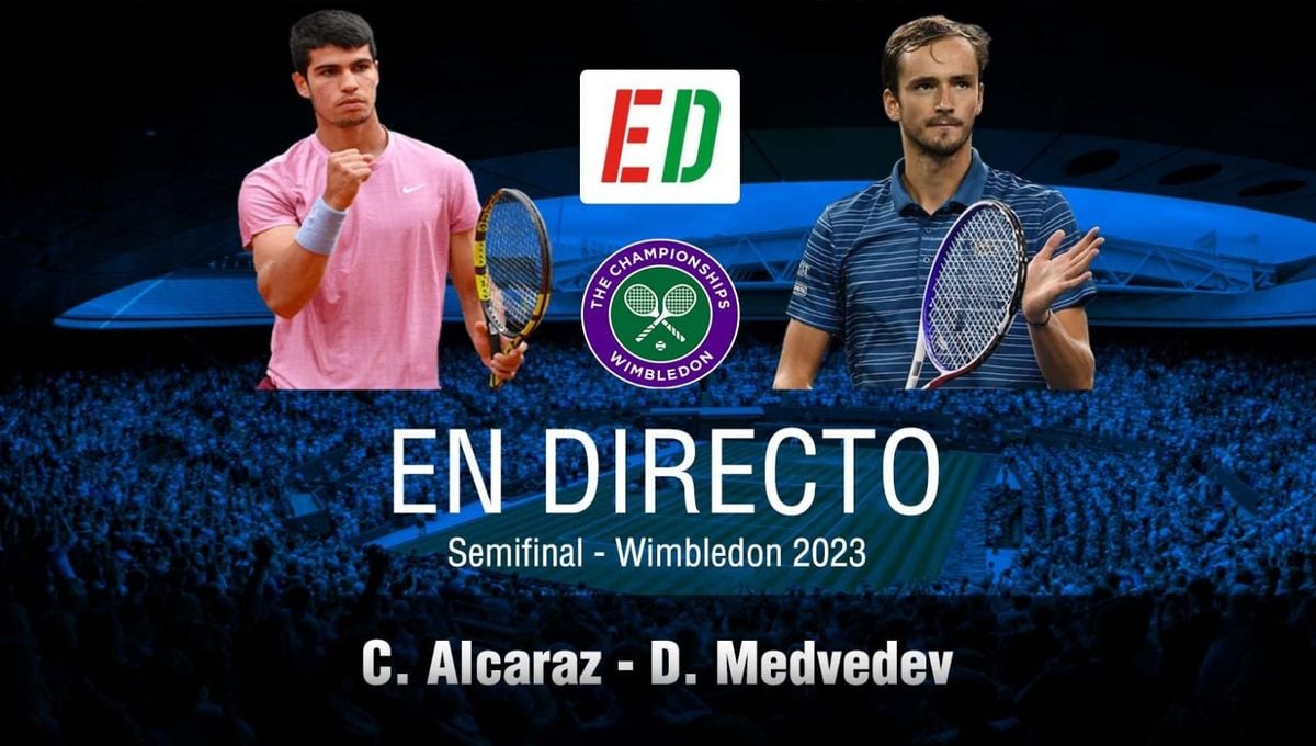Alcaraz - Medvedev, Resultado de la semifinal - Alcaraz jugará la final de Wimbledon 2023