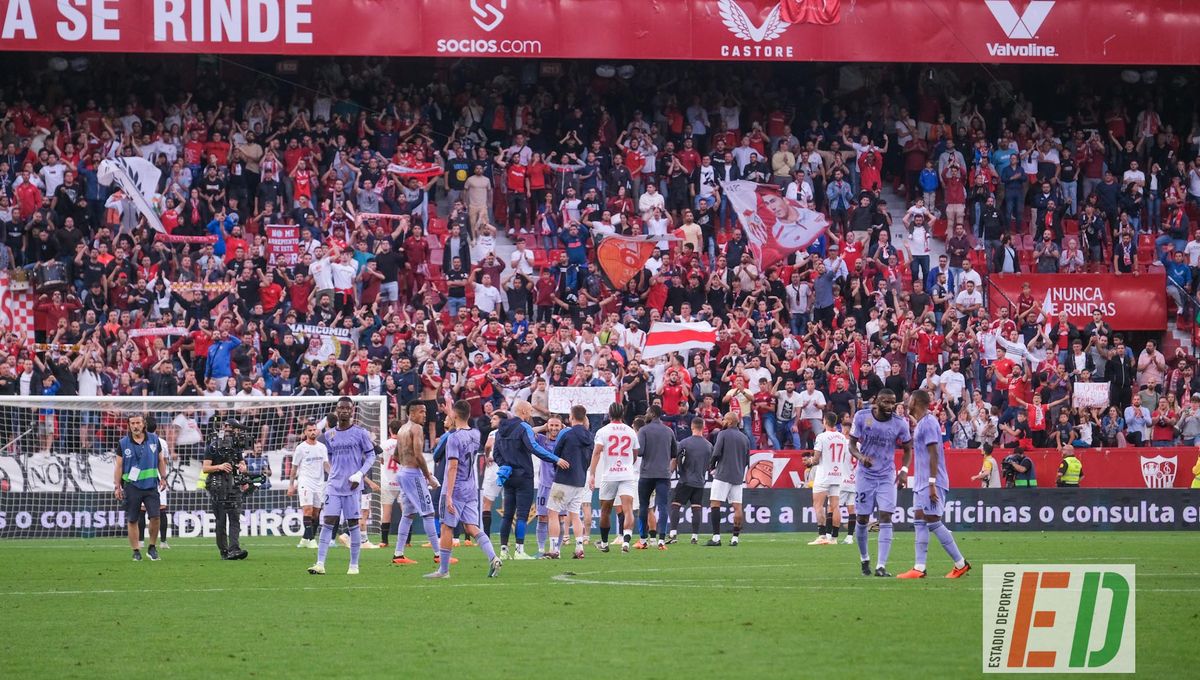 Sevilla - Real Madrid: Adiós a Nervión en imágenes de un equipo que sólo piensa en Budapest y mensaje al Rey de Castro