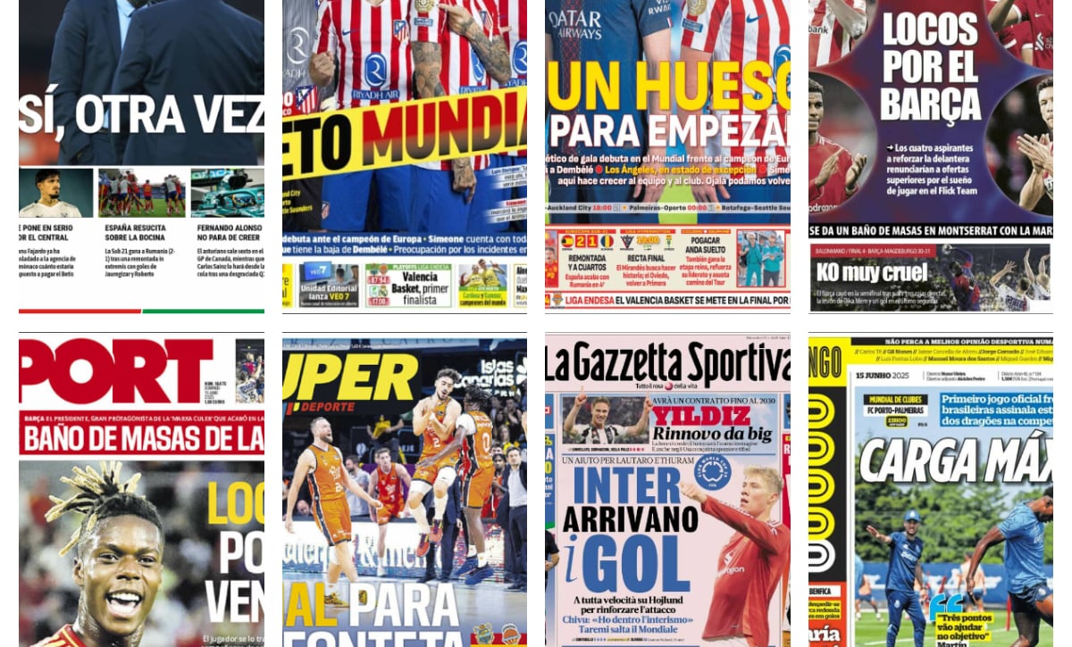 Monchi 'ayuda' al Sevilla, Williams 'loco' por el Barça y debuta el primer español en el Mundial de Clubes... así vienen las portadas 