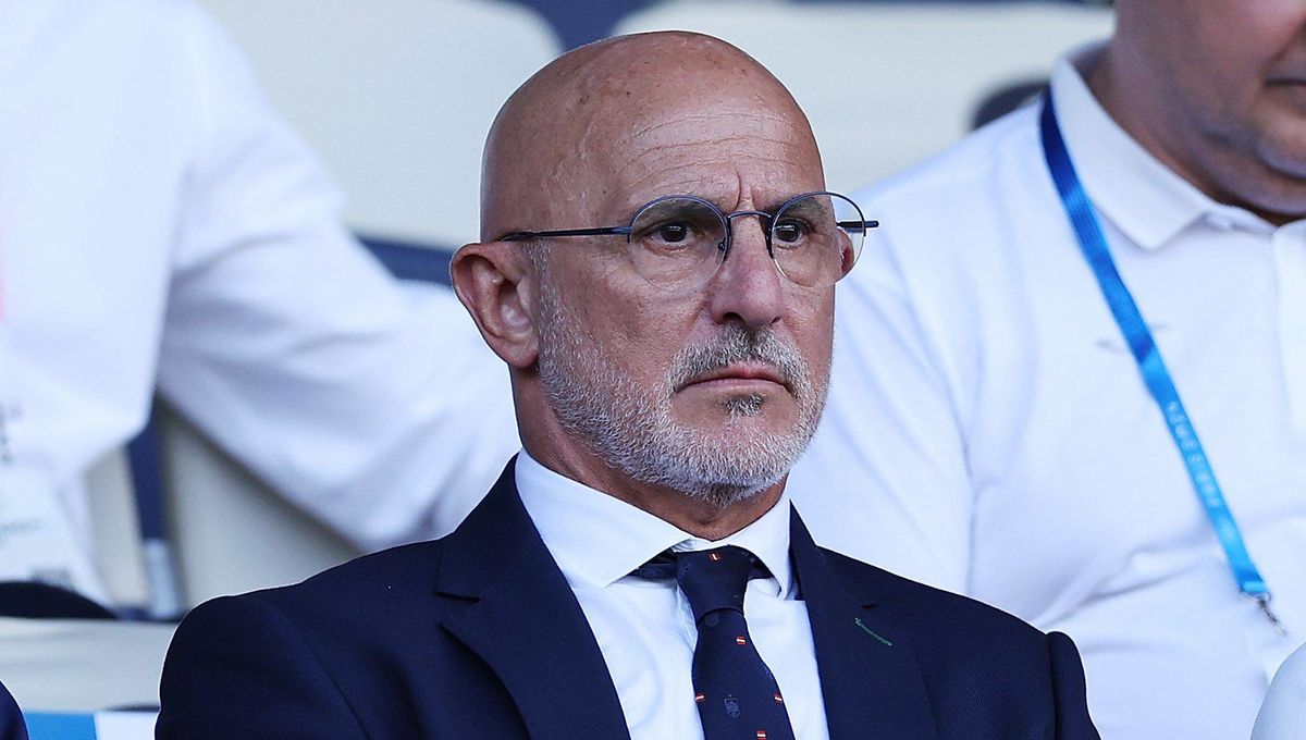 Luis de la Fuente, muy enfadado