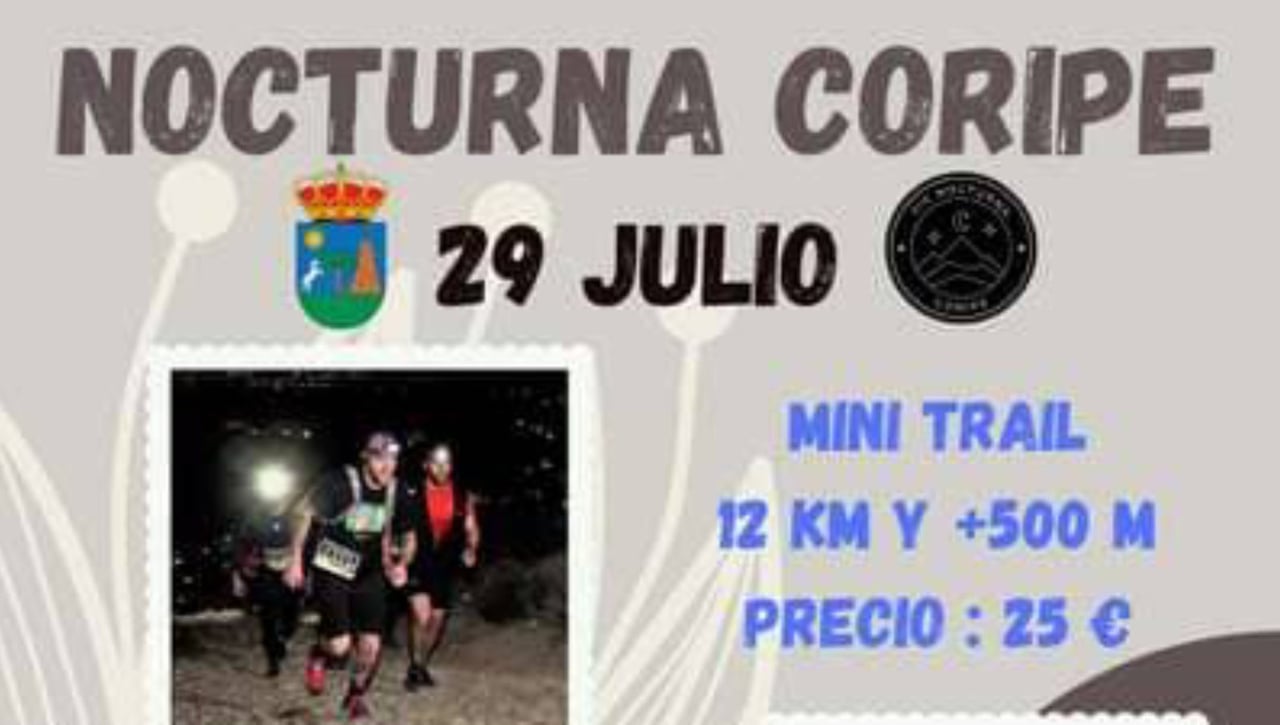 Coripe cerrará el mes de julio con el Trail Nocturno