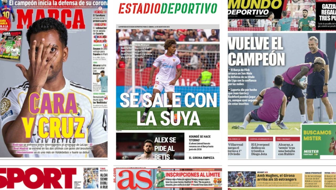 Arranca LaLiga, el fichaje de Badé, turno para el Barcelona... Así vienen las portadas