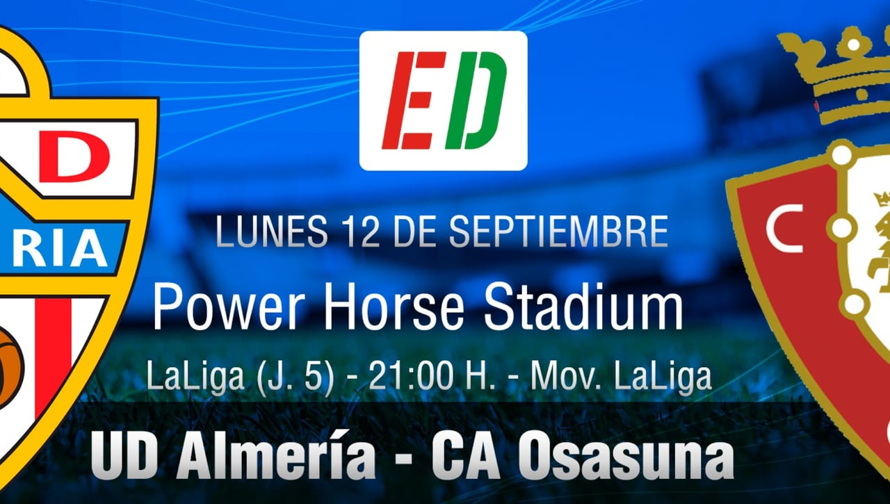 Cómo y dónde ver el Almería-Osasuna: en directo, TV y la previa del partido